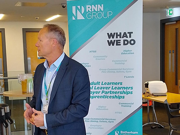 Jason Austin speaking at the RNN Group Business Breakfast