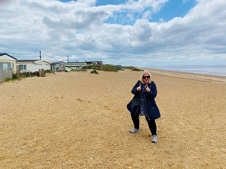 Tracy Bernard at Heacham Beach