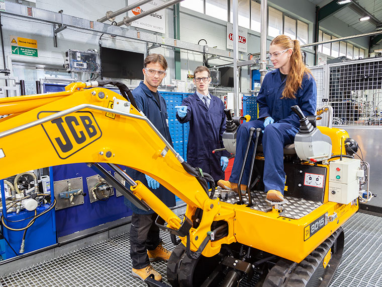 National Fluid Power Centre students using at JCB