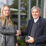 Samantha Osborne receiving the Rotherham Sitwell Rotary Club Bursary for Nursing