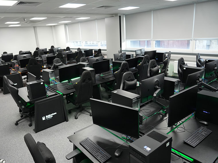 Inside the new digital suite at Rotherham College