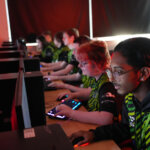 Students in the Esports gaming room at DVC