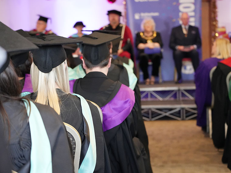 Students during the graduation ceremony