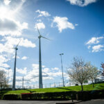 The wind turbines at Dearne Valley College