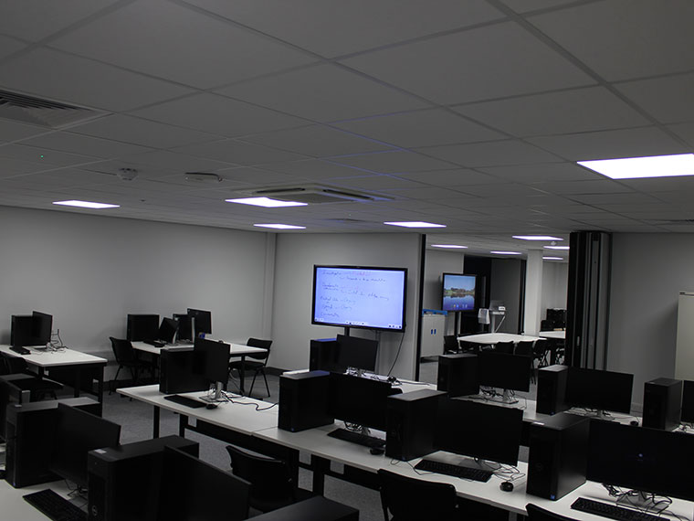 Inside the digital suite at North Notts College