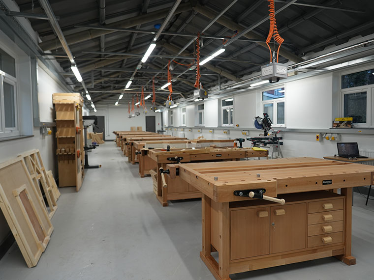 Joinery workshop at North Notts College