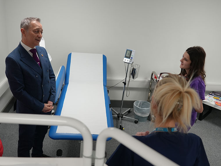 North Notts College new facilities launch - in the health suite