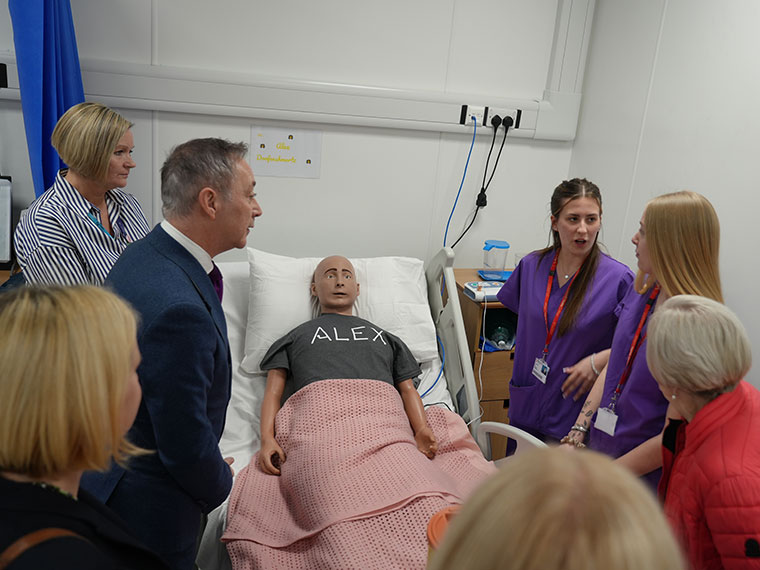 North Notts College new facilities launch - in the health suite