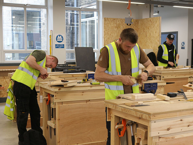 Construction students during the Intercollege 2025 competition